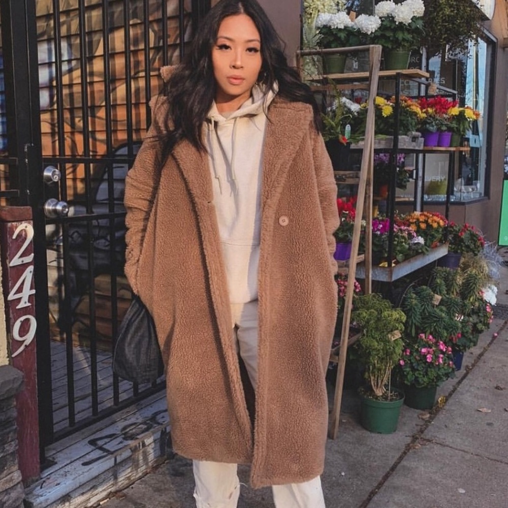 Longline teddy coat